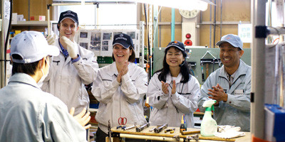 happy participants giving applause